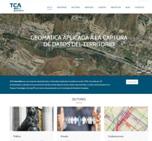 Captura de pantalla de la nueva pagina de inicio de TCA