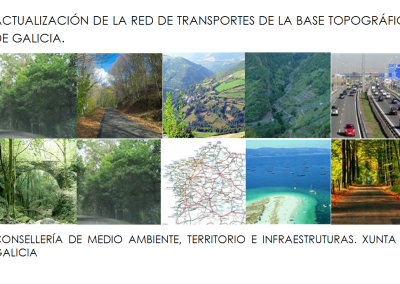 Red de Transporte de la Base Topográfica de Galicia.